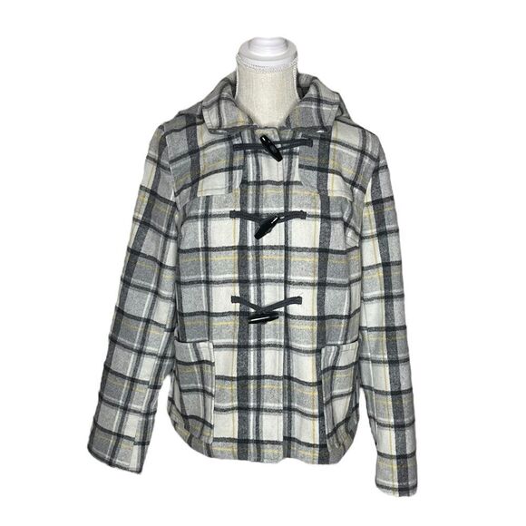 Old Navy Plaid Toggle Pea Coat - Picture 5 of 15